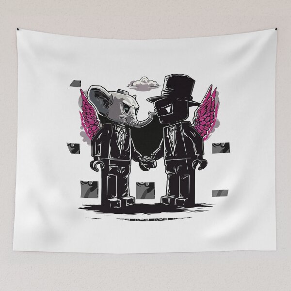 Item preview, angry elephant shaking hand a dark man designed and sold by TheRealmWithin.