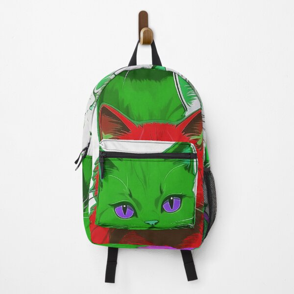 Item preview, Adorable Funky Cat Collage - Neon Bicolor Red Green Cats designed and sold by SassyArtistry.