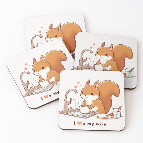 Item preview, I Love My Wife Squirrel designed and sold by LemuellTrends.
