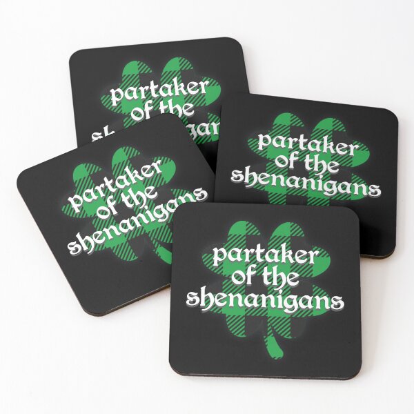 Item preview, Partaker of the Shenanigans Buffalo Plaid St. Patrick's Day Shamrock  designed and sold by darkskydelights.
