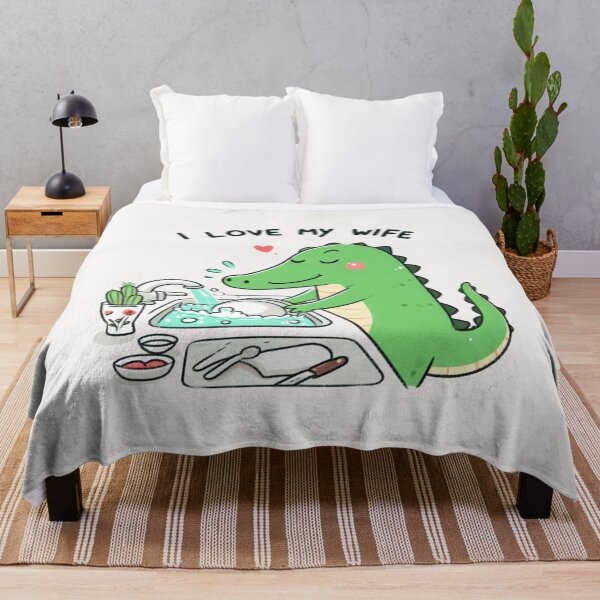 Item preview, I Love My Wife Alligator designed and sold by LemuellTrends.