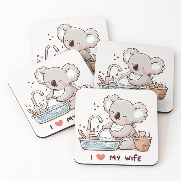 Item preview, I Love My Wife Koala designed and sold by LemuellTrends.