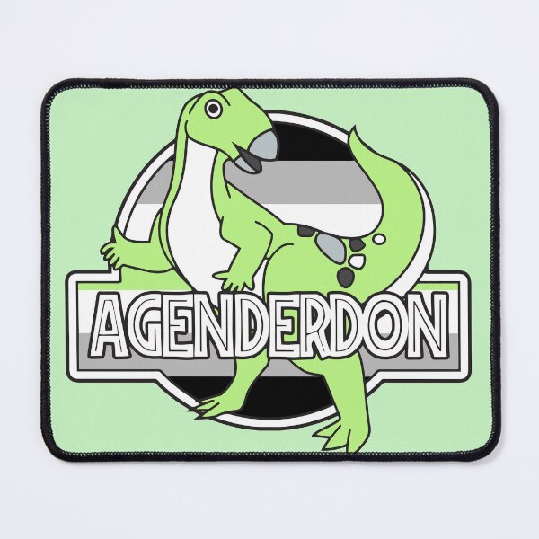Item preview, Agenderdon, The Agender Iguanadon Pridosaur designed and sold by Pridosaurs.
