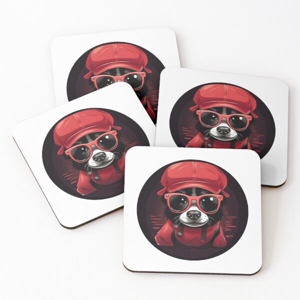 Item preview, cute dogs with glasses designed and sold by ArtistryHavenn.