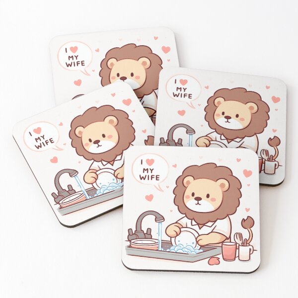 Item preview, I Love My Wife Lion designed and sold by LemuellTrends.