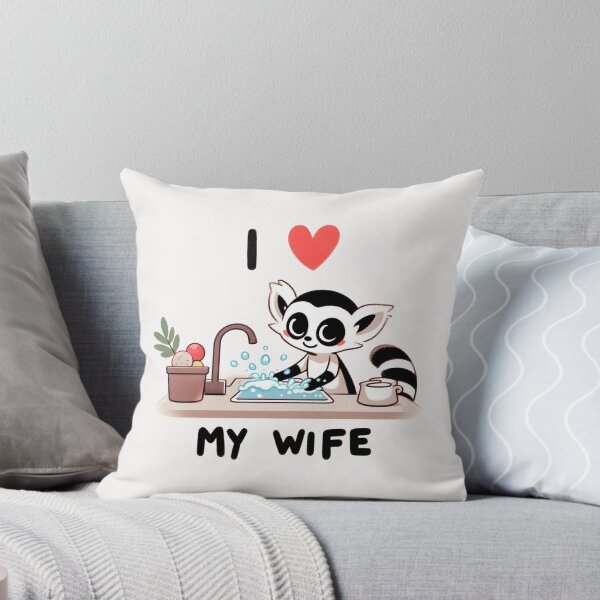 Item preview, I Love My Wife Lemur designed and sold by LemuellTrends.