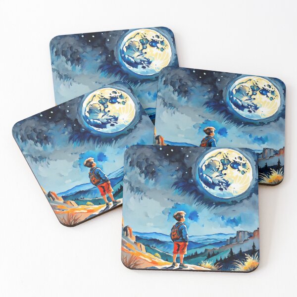 Item preview, Boy Admiring The Moon designed and sold by Gabriela McDaniel.