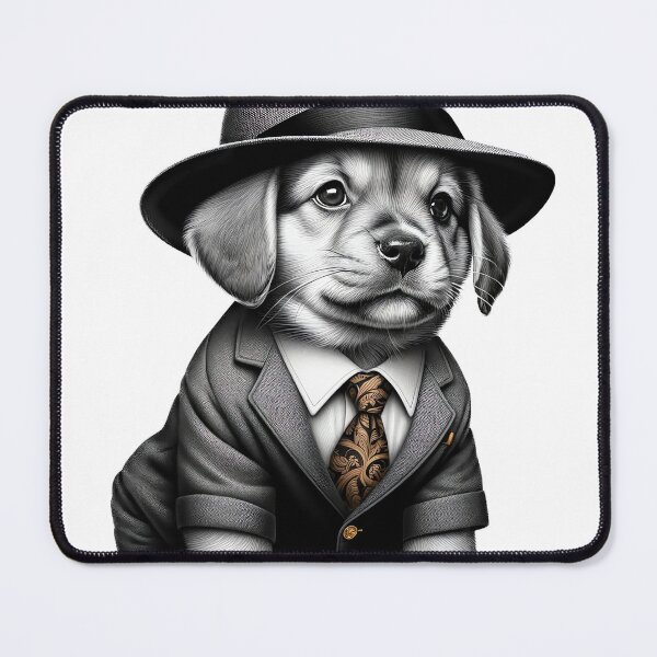 Item preview, Oliver 'Ollie' Orsini Puppy Dog Italian Mafia Gangster Portrait designed and sold by FunArt4Everyone.