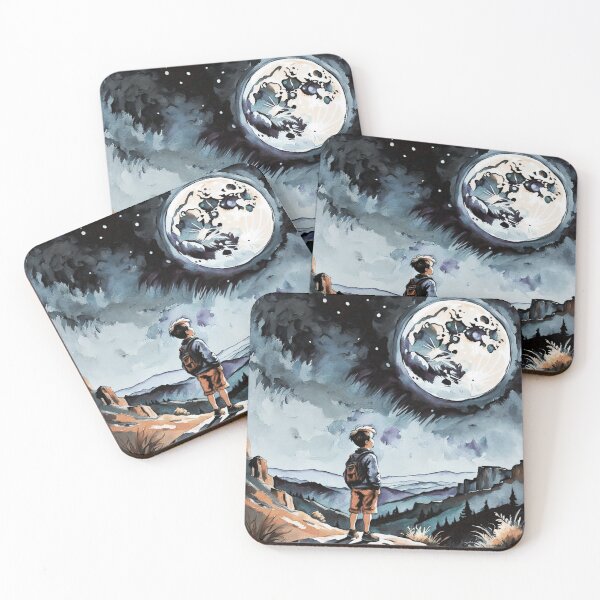 Item preview, Boy Admiring The Moon #2 designed and sold by Gabriela McDaniel.