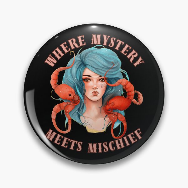 Item preview, Where Mystery Meets Mischief. scorpio zodiac sign designed and sold by ZodiacWonders.