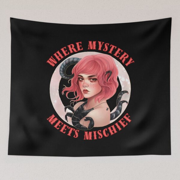 Item preview, Where Mystery Meets Mischief. scorpio star sign designed and sold by ZodiacWonders.