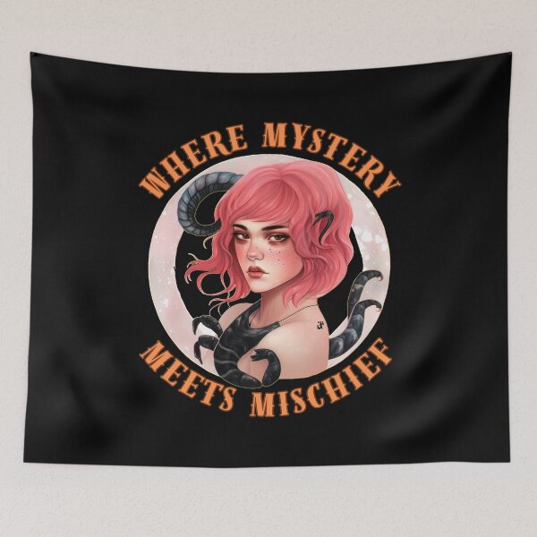 Item preview, Where Mystery Meets Mischief. scorpio november designed and sold by ZodiacWonders.