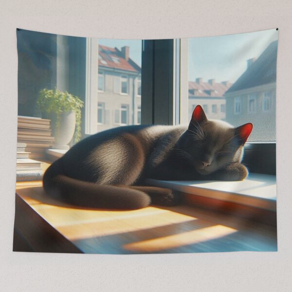 Item preview, sleeping cat. designed and sold by growing-mom.