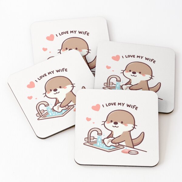 Item preview, I Love My Wife Otter designed and sold by LemuellTrends.