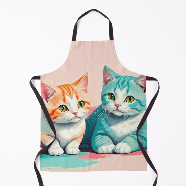 Item preview, Cute Two Bicolor Teal Ginger Cats designed and sold by SassyArtistry.