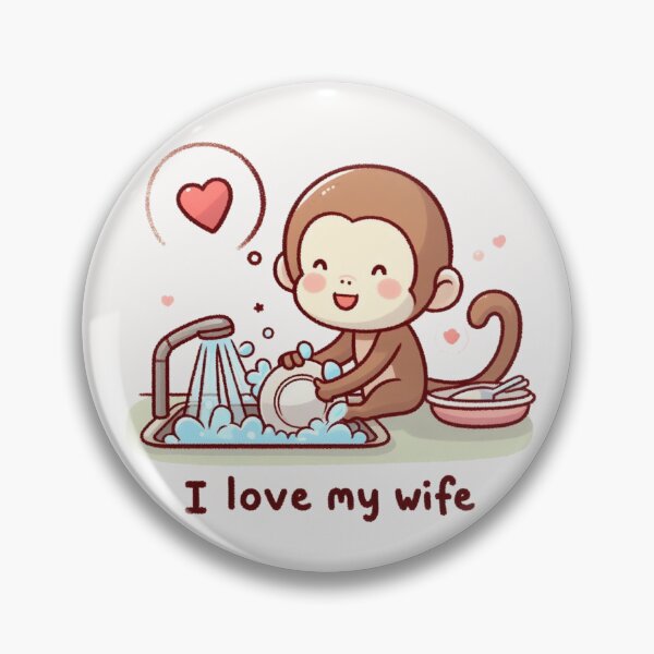 Item preview, I Love My Wife Monkey designed and sold by LemuellTrends.