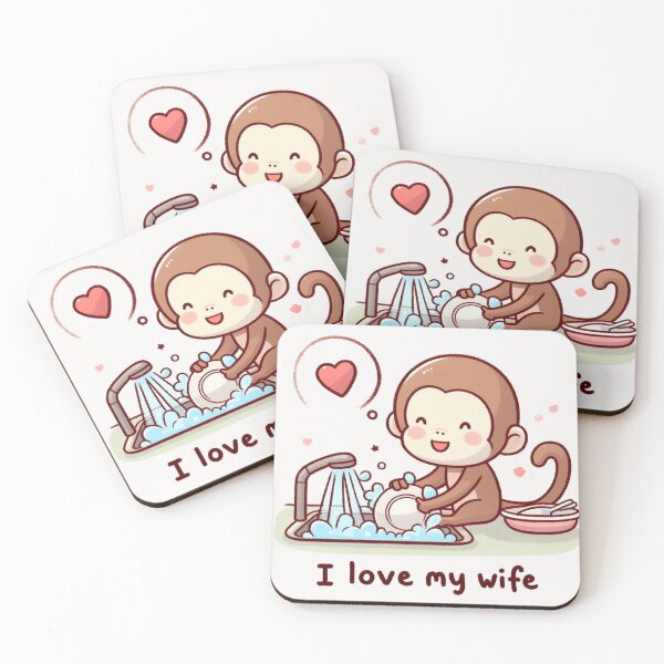 Item preview, I Love My Wife Monkey designed and sold by LemuellTrends.