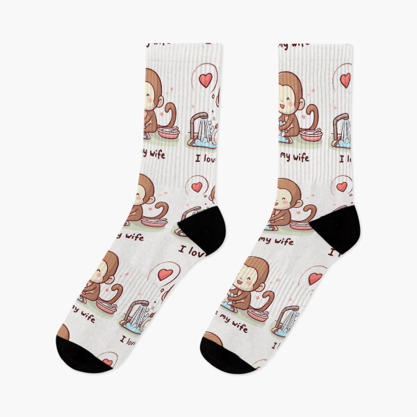 Item preview, I Love My Wife Monkey designed and sold by LemuellTrends.