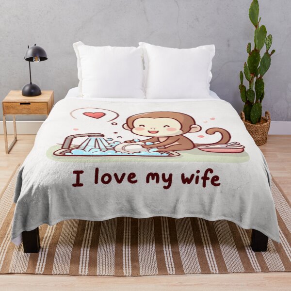 Item preview, I Love My Wife Monkey designed and sold by LemuellTrends.