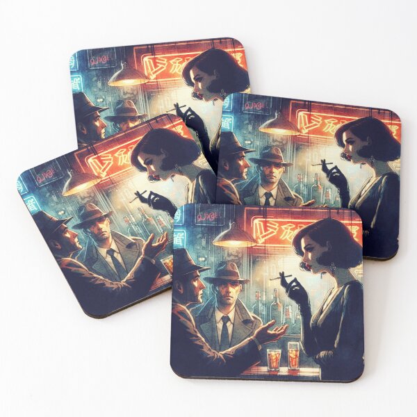 Item preview, Neo Noir Vintage Femme Fatale in a Night Bar designed and sold by RESToRAPTOR.