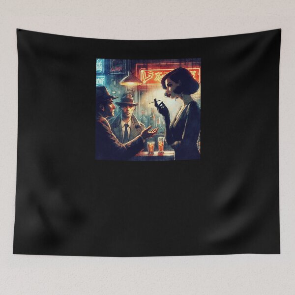 Item preview, Neo Noir Vintage Femme Fatale in a Night Bar designed and sold by RESToRAPTOR.