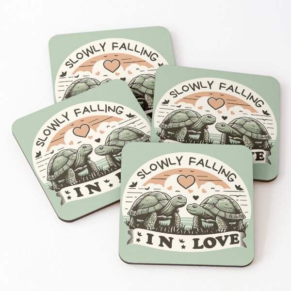 Item preview, Valentine's Day Turtles Slowly Falling In Love Vintage designed and sold by WildPalette-Art.