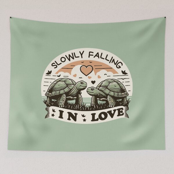 Item preview, Valentine's Day Turtles Slowly Falling In Love Vintage designed and sold by WildPalette-Art.