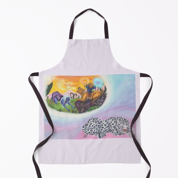 Item preview, Dream Snowleopard Eros rides Lioness Lion Princess Priestess  designed and sold by Jonah Augustin Gray.
