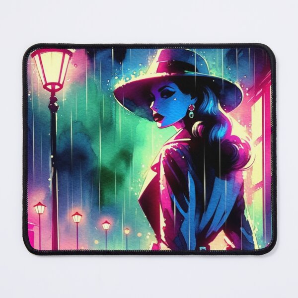 Item preview, Neo Noir Vintage Fatale Woman in the Rain designed and sold by RESToRAPTOR.