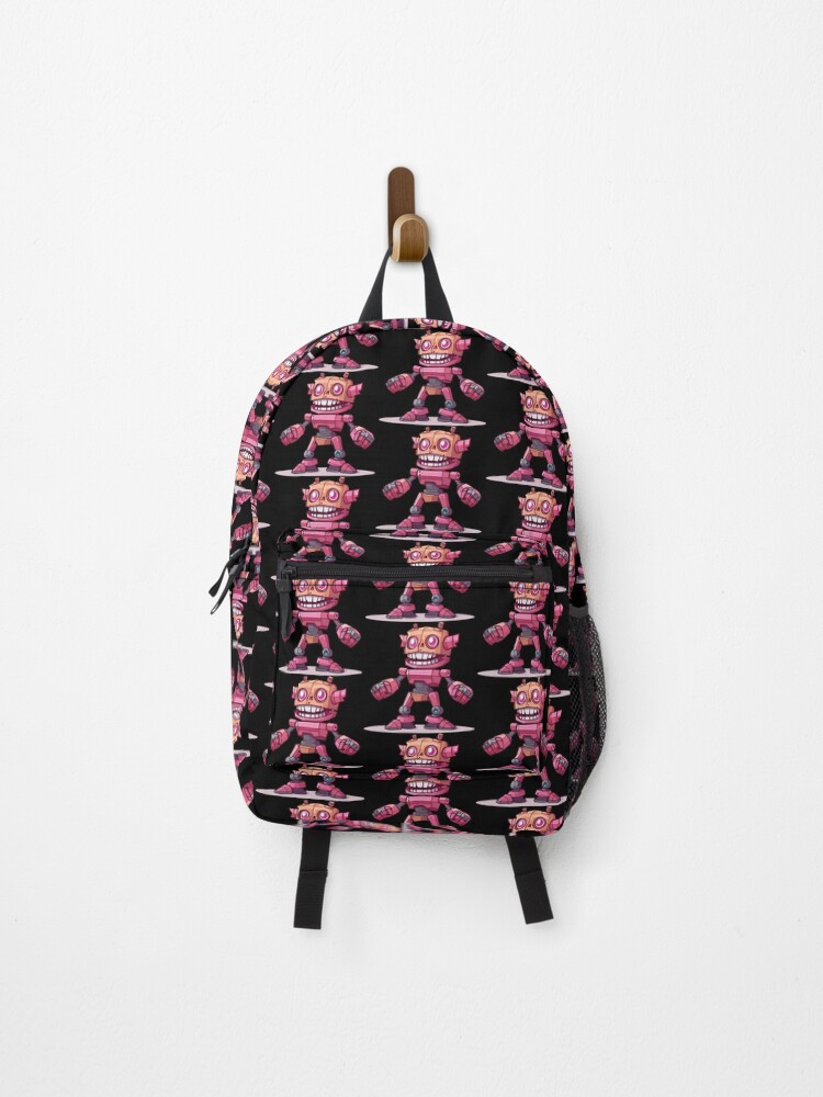 Thumbnail 1 of 3, Backpack, Pink robot designed and sold by TheRealmWithin.
