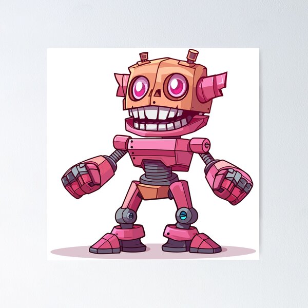Item preview, Pink robot designed and sold by TheRealmWithin.