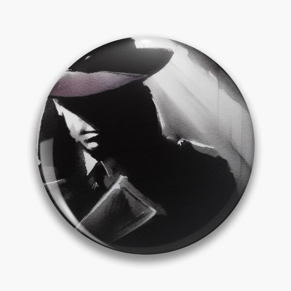 Item preview, Noir Vintage Shadowy Figure in a Purple Hat designed and sold by RESToRAPTOR.