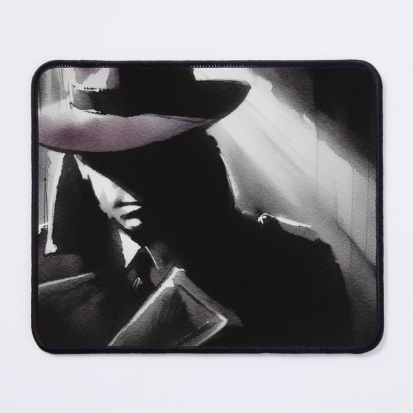 Item preview, Noir Vintage Shadowy Figure in a Purple Hat designed and sold by RESToRAPTOR.