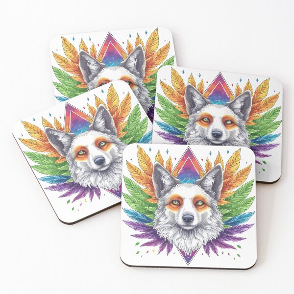 Item preview, Rainbow wolf designed and sold by TheRealmWithin.