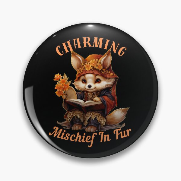 Item preview, Charming Mischief In Fur. fox portrait designed and sold by FoxVibes.