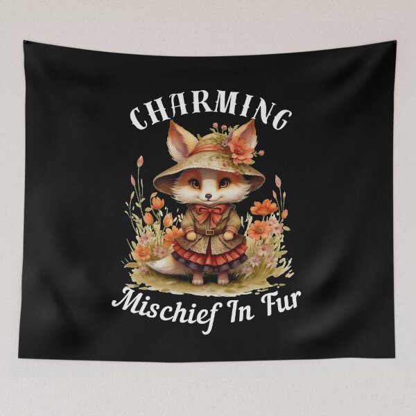 Item preview, Charming Mischief In Fur. fox quote designed and sold by FoxVibes.
