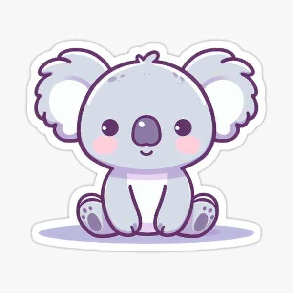 Vista previa del artículo con la obra «Koala de dibujos animados sonriente amigable feliz», diseñado y vendido por BrianSaysDesign.