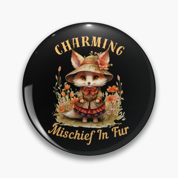 Item preview, Charming Mischief In Fur. fox saying designed and sold by FoxVibes.