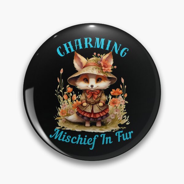 Item preview, Charming Mischief In Fur. vintage fox designed and sold by FoxVibes.