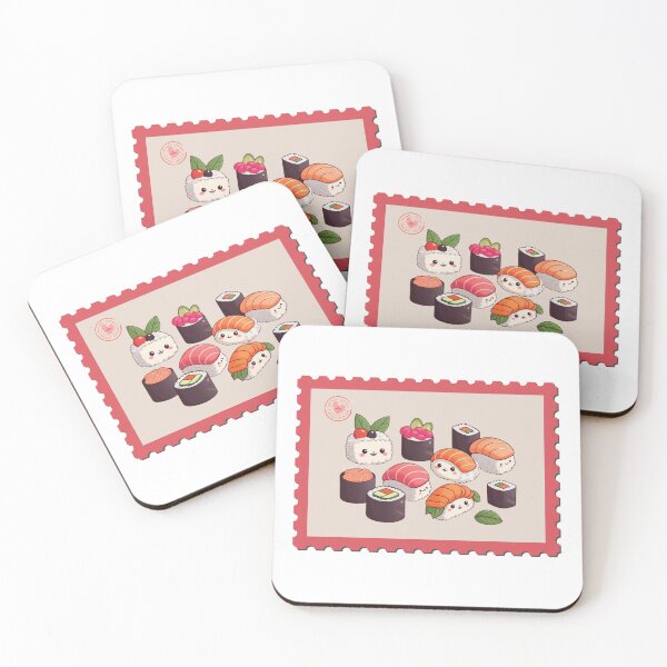 Item preview, adorable sushi inside a stamp designed and sold by kawaiiii2.