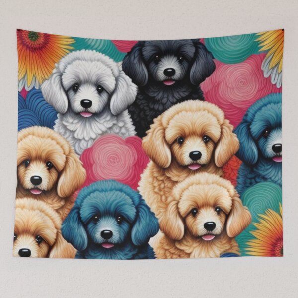 Item preview, Pop art poodles  designed and sold by Roxburylane.