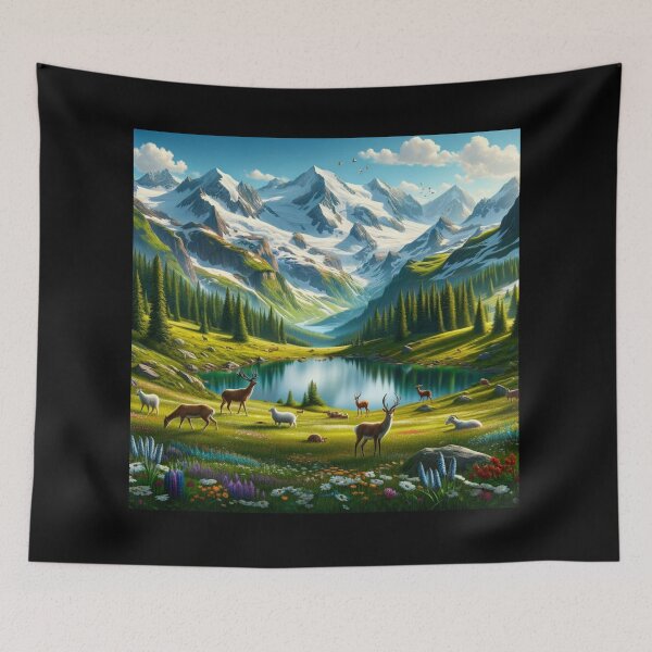 Item preview, Springtime Serenity Alpine Wonderland designed and sold by BestArtByArvind.