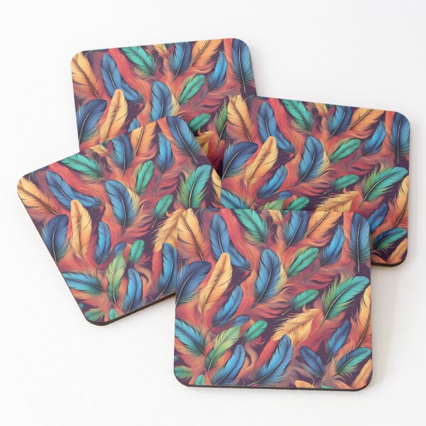 Item preview, Abstract Colorful Feather Pattern designed and sold by calibrit.