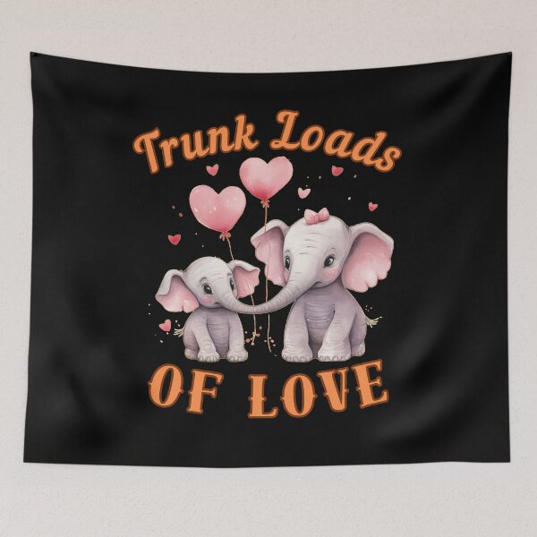 Item preview, Trunk Loads Of Love. elephant portrait designed and sold by ElephantVibes.