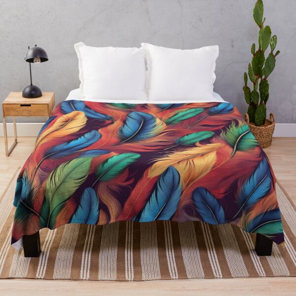 Item preview, Abstract Colorful Feather Pattern designed and sold by calibrit.