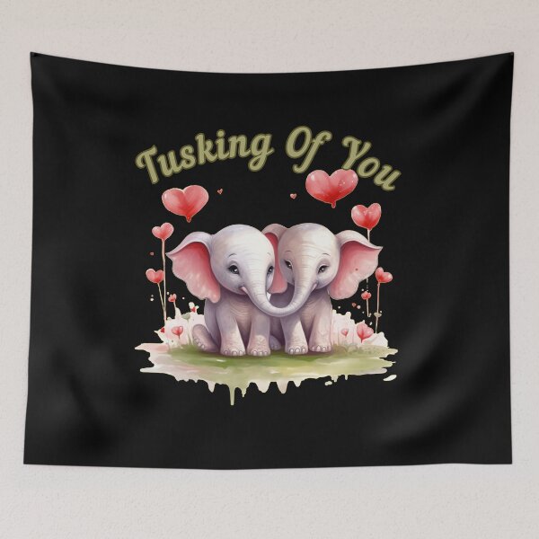 Item preview, Tusking Of You. elephant face designed and sold by ElephantVibes.