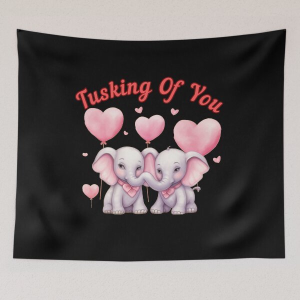 Item preview, Tusking Of You. happy elephant designed and sold by ElephantVibes.