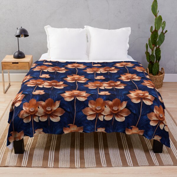 Item preview, Blue coppery flowers designed and sold by UZRWRLD .