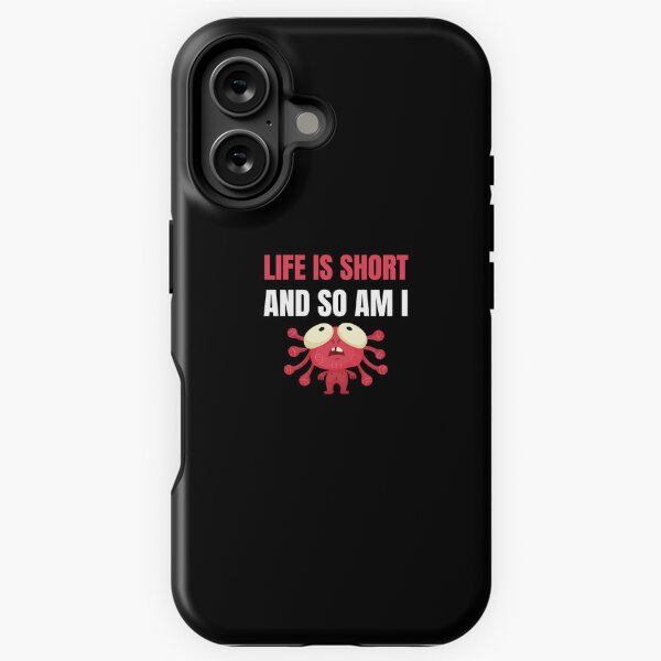 Vista previa del artículo con la obra «La vida es corta y yo también soy gracioso mirando hacia arriba.», diseñado y vendido por Thespacerocket.