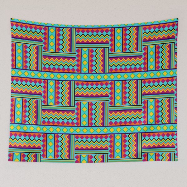 Item preview, Beautiful Boho Band of Color Seamless Tile designed and sold by Sharon Schwalbe.